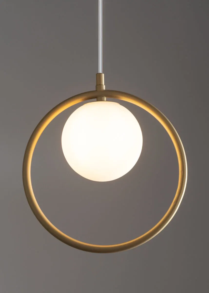 Lampa wisząca AQUA 1 biało-złota - SI_33409