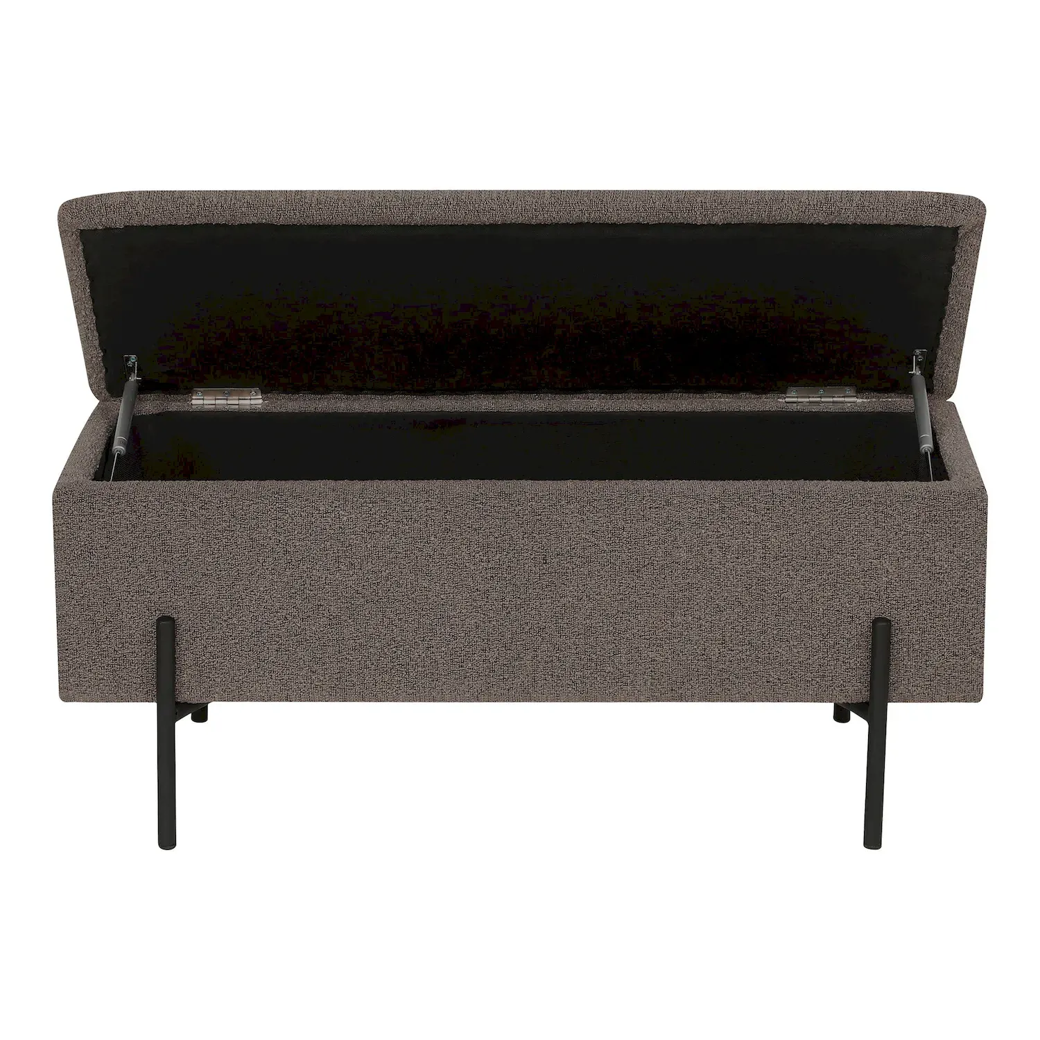 Ławka tapicerowana z pojemnikiem WATFORD 95x36x43 boucle brązowa - 1409076