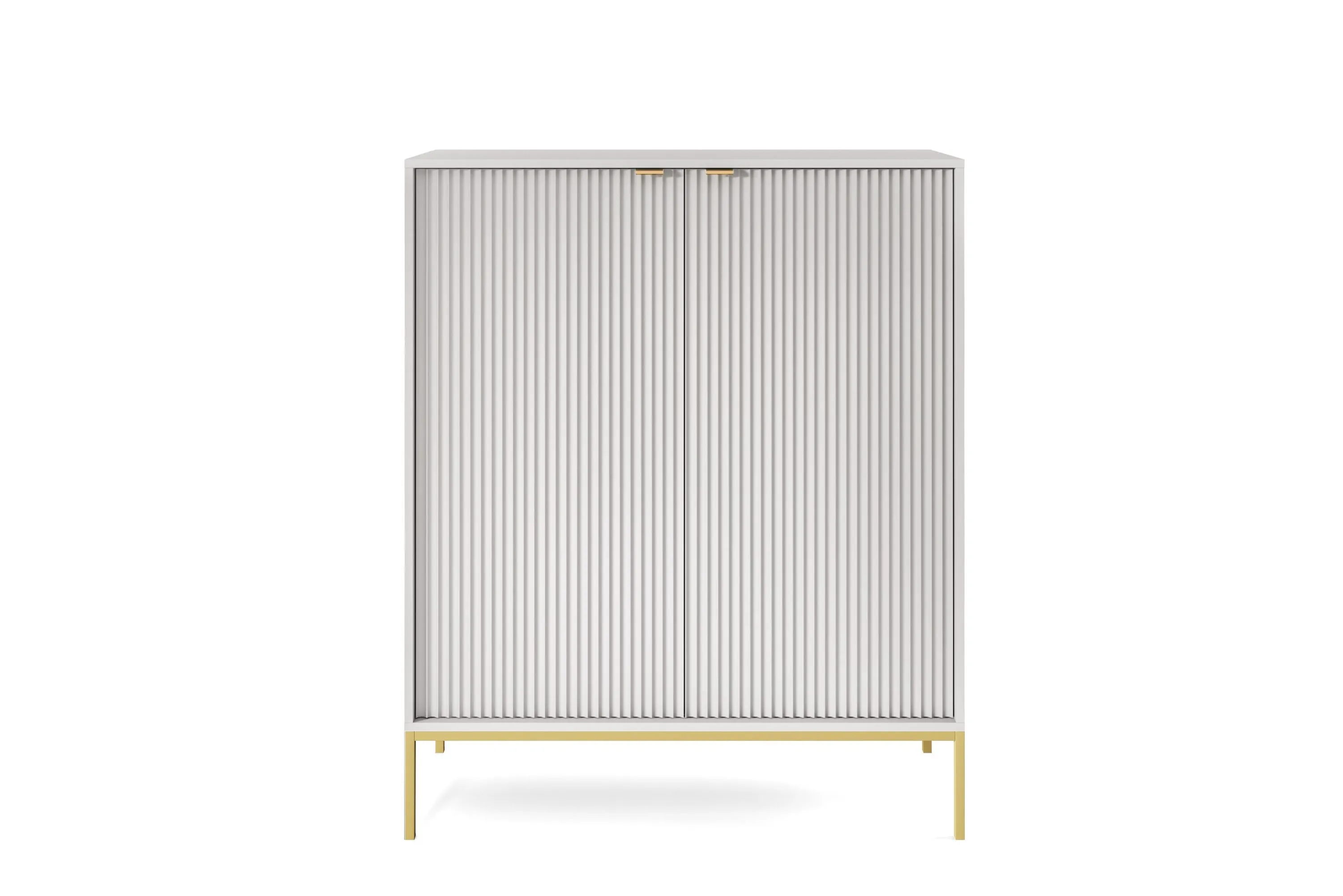 Komoda wysoka 2-drzwiowa NOVA Szary, Złoty - NOVA_K104_SZZL