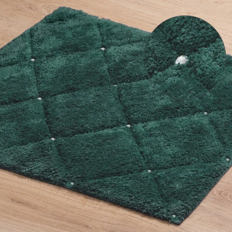 DYWANIK ŁAZIENKOWY CHIC (2) 60 X 90 CM CIEMNOZIELONY DYWANIK ŁAZIENKOWY CHIC (2) 60 X 90 CM CIEMNOZIELONY