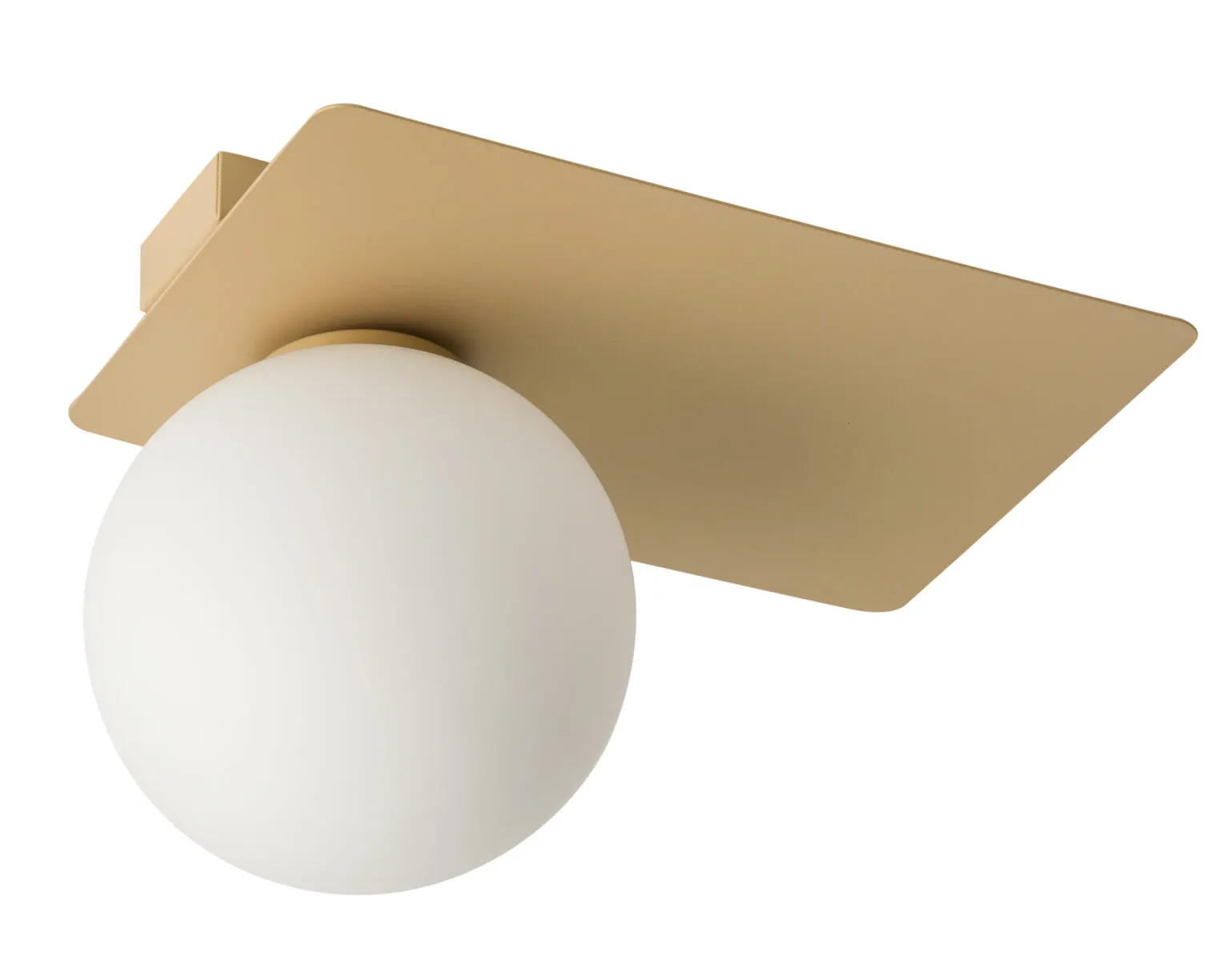 Lampa sufitowa/plafon ARGON 1 prostokąt biało-złoty