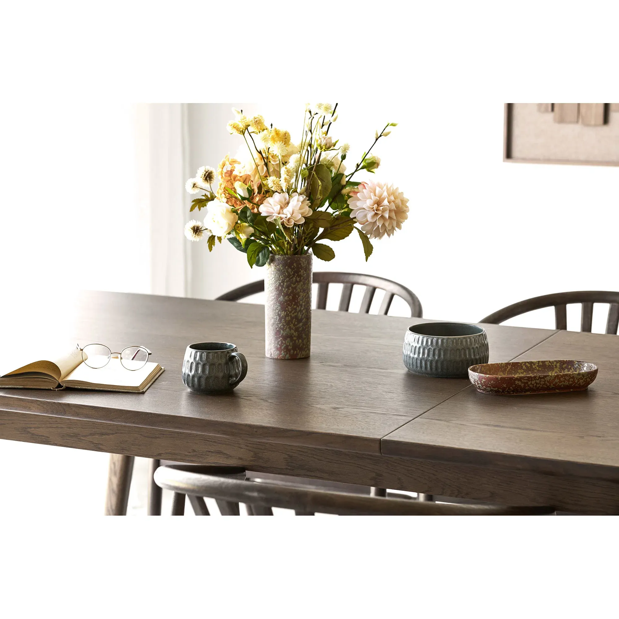 Ceramiczna misa AMALIA 14 cm zestaw 2 sztuk zielono-szara — zdjęcie 4