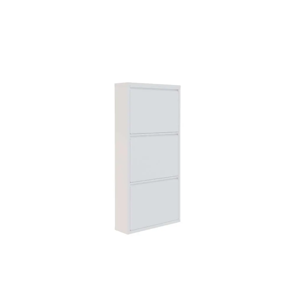 Szafka na buty metalowa 3 PIECE 50x103 cm biała Szafka na buty metalowa 3 PIECE 50x103 cm biała