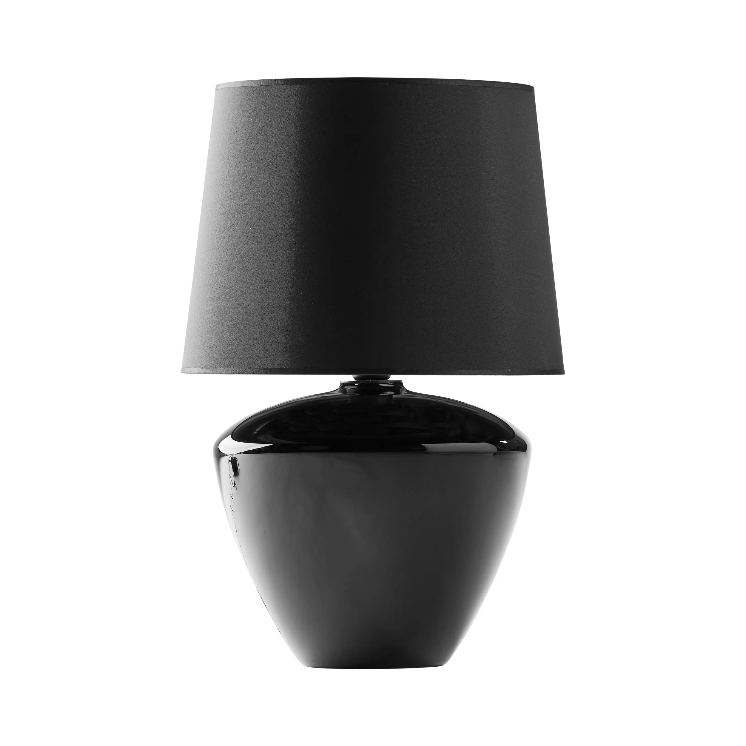 Lampka nocna FIORD czarna ceramiczna podstawa 62x40cm