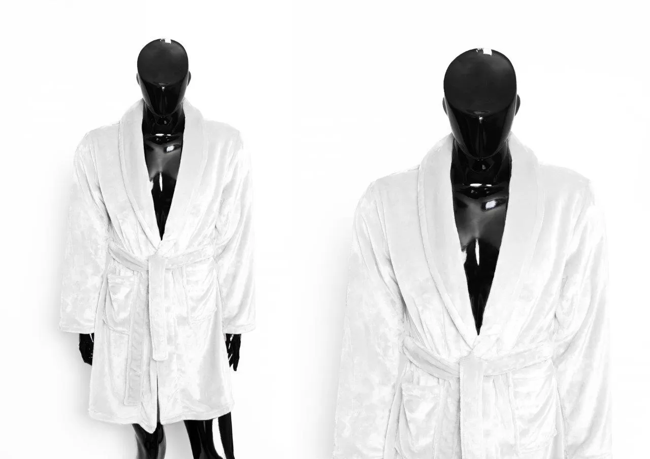 Szlafrok COMFORT KING HOTEL XXL flanelowy 230gsm biały Moda, Płaszcz, Dorosły, Mężczyzna, Osoba