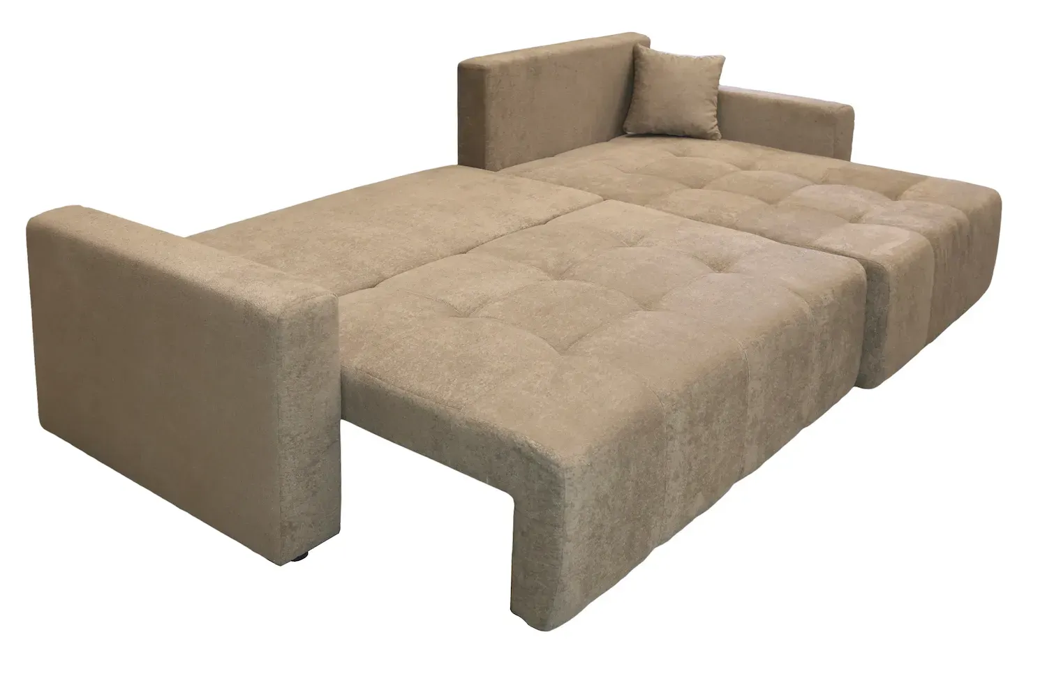 Narożnik rozkładany z pojemnikiem LAGUNA L/P tkanina Freya 210.06 jasny brąz - RUFREYA21006