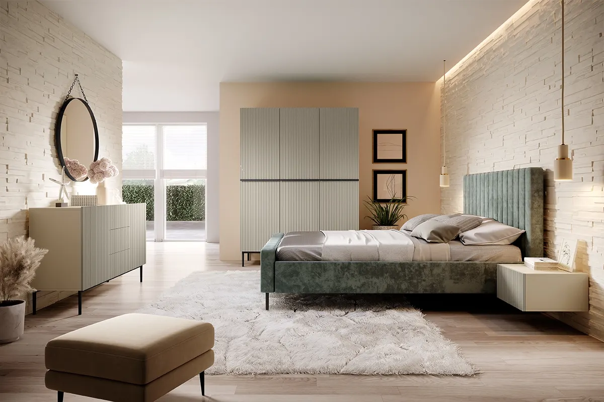 Szafka nocna wisząca z szufladą ( zestaw 2 szt. ) NICOLE 46 - kremowa - B_55623