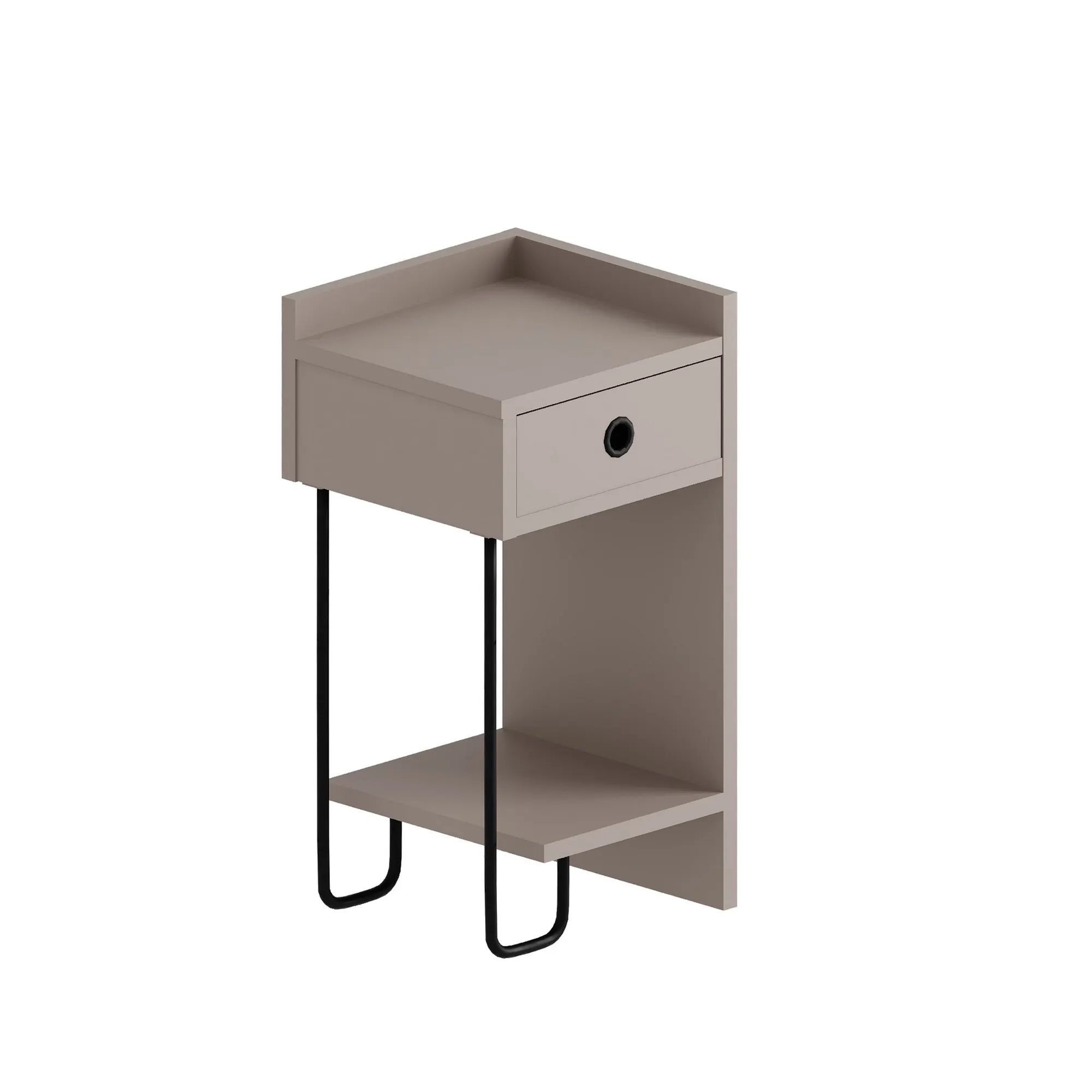 Szafka nocna z szufladą i półką SIRIUS prawa 30x32x61 cm jasna mocha