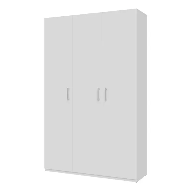 Szafa 3-drzwiowa HOME NOOK 2 drążki i półki 130cm biała - HMNS931-120