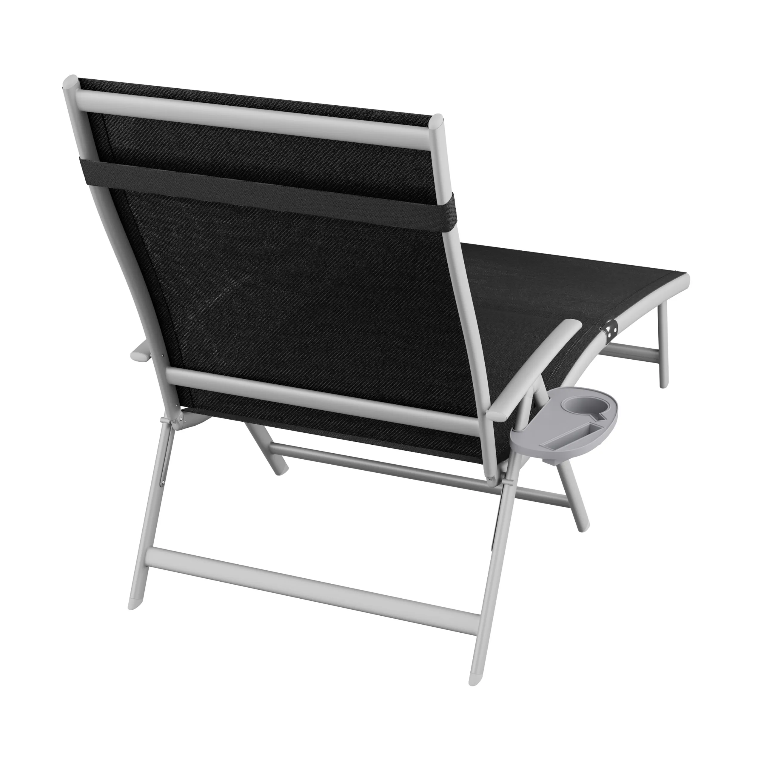 Leżak ogrodowy składany TARDY 182 cm aluminiowy czarny Zenjoy - TARDY_CZARNY