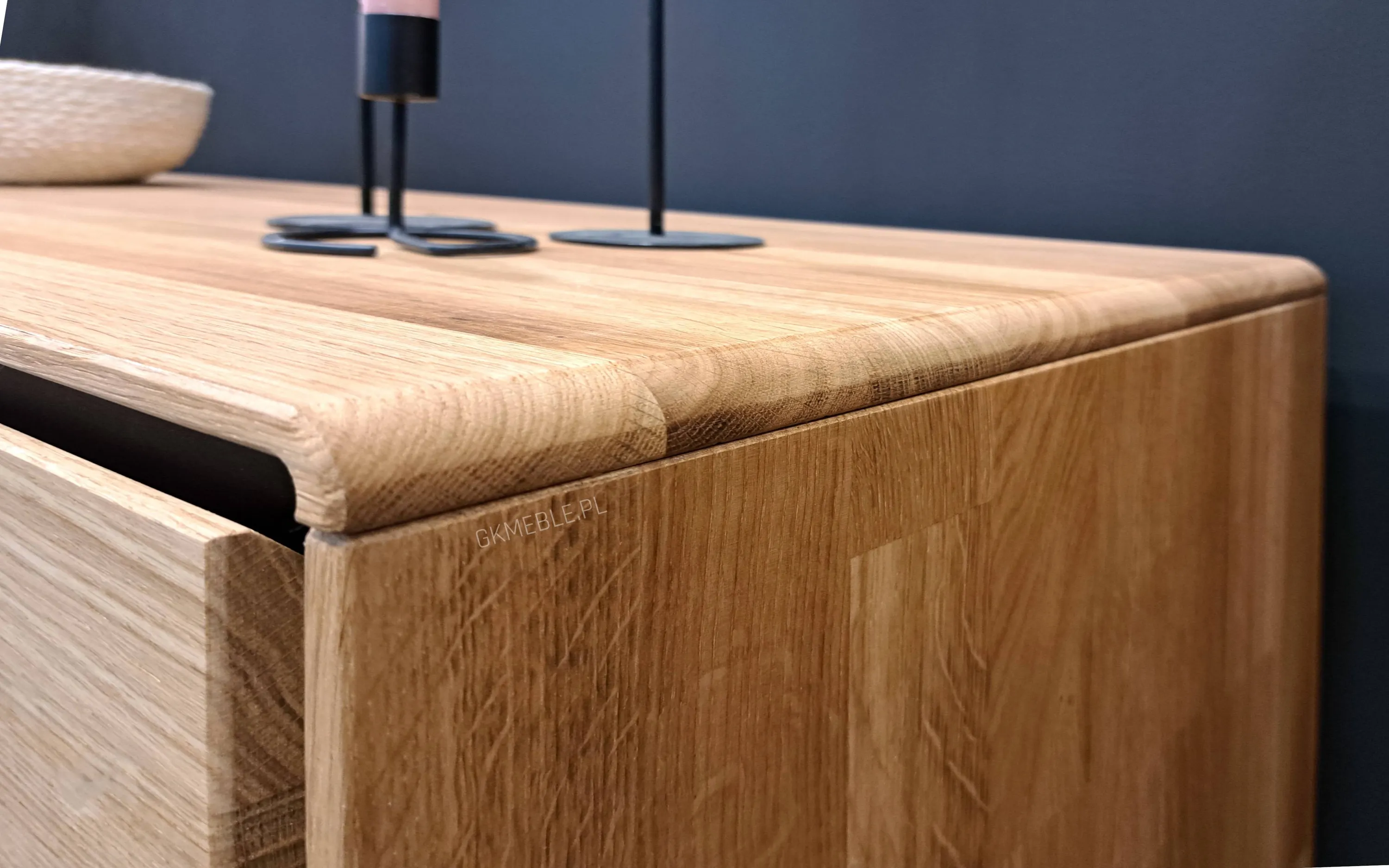 Witryna dębowa szklana MELLOW 2-drzwiowa 100x203 lewa - GK_103625112