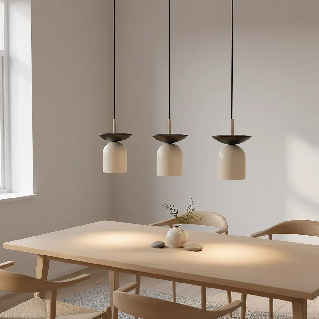 Lampa wisząca metalowa EGO 3 beżowa — zdjęcie 5