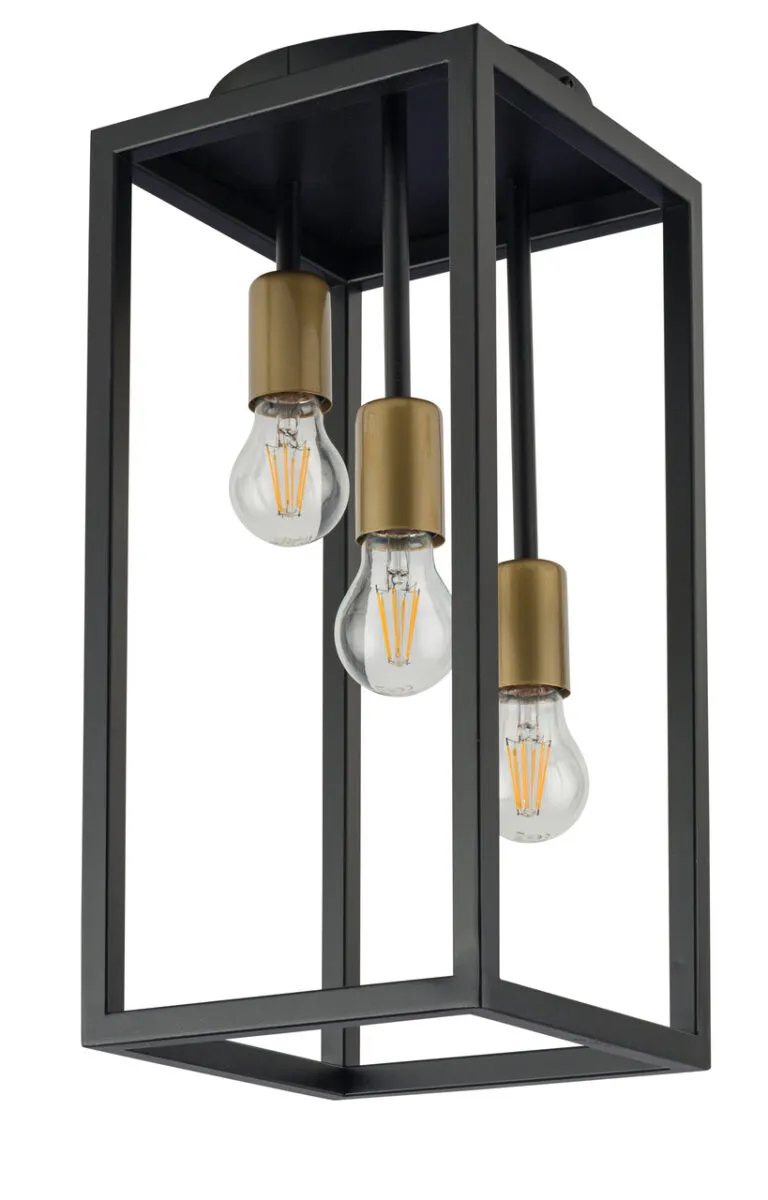 Lampa sufitowa VIGO 3 czarno-złota