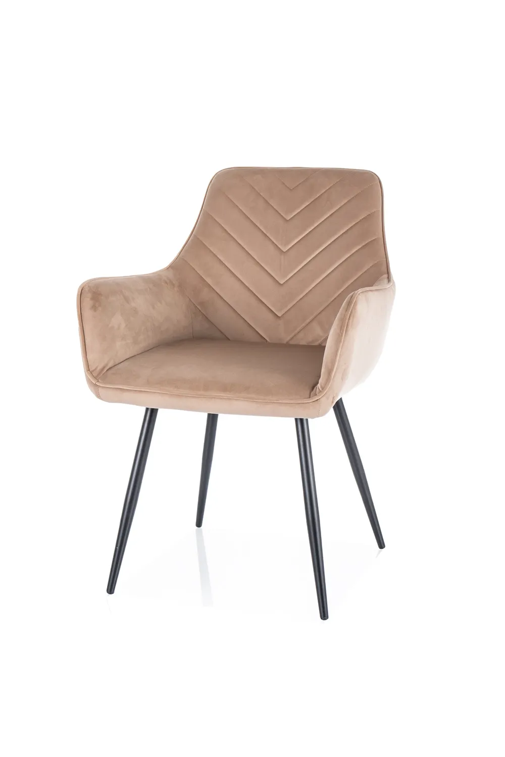 KRZESŁO FIG VELVET CZARNY STELAŻ/BEŻ BLUVEL 28 - FIGVCBE