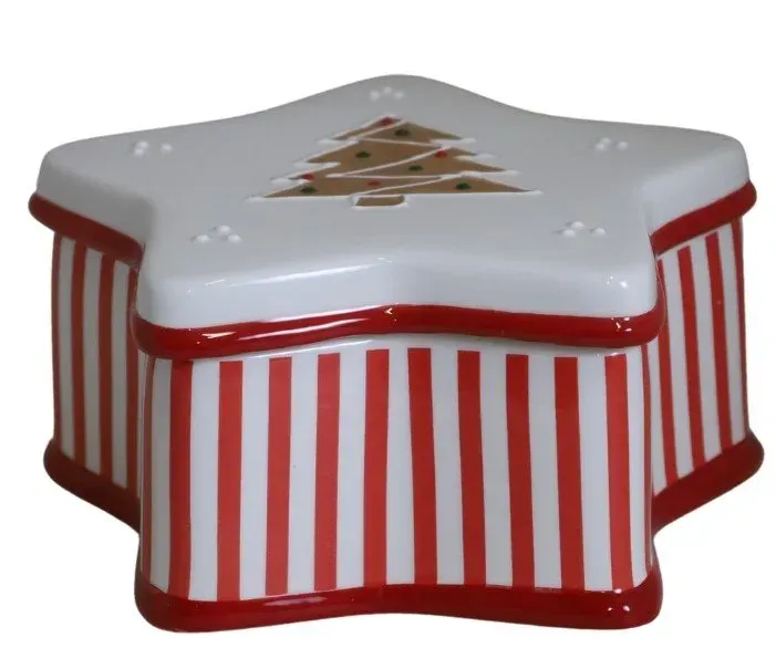 Pojemnik ceramiczny GWIAZDA ręcznie malowany wielokolorowy