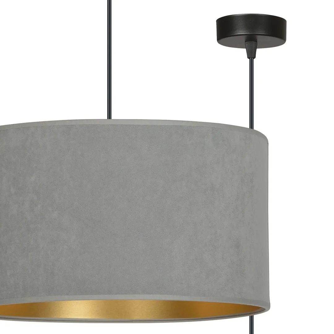 Lampa wisząca HILDE 1 czarny szary — zdjęcie 2