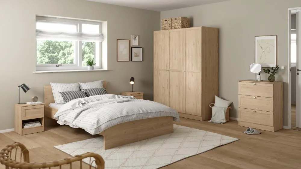 Szafka nocna z szufladą BILLUND 40 cm Jackson Hickory - TV_68056HLHL