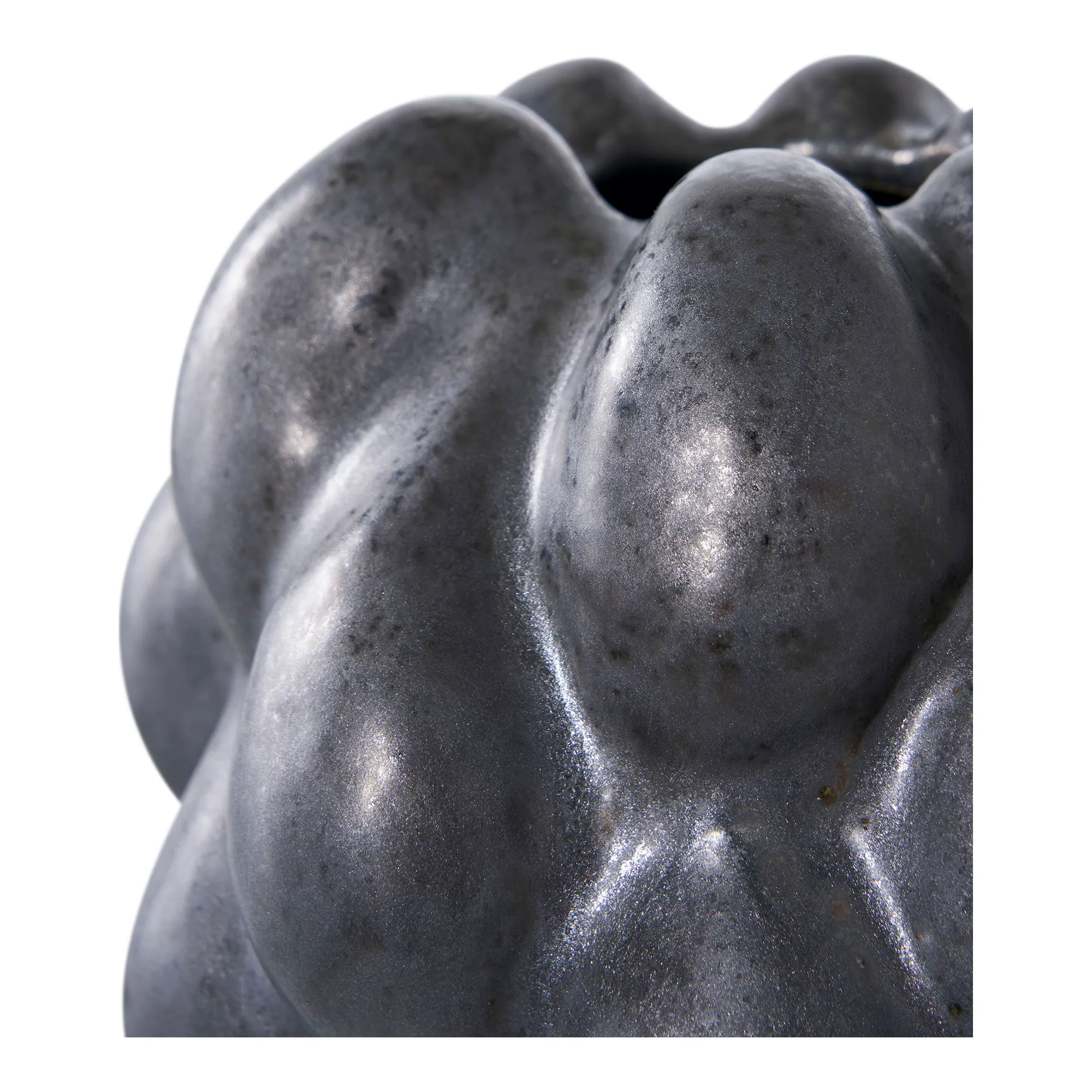 Wazon ceramiczny VASE 14x15x19 cm czarny - 4441776