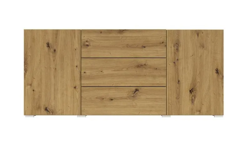 Komoda 2-drzwiowa z szufladami AVA stojąca/wisząca 140 cm dąb artisan
