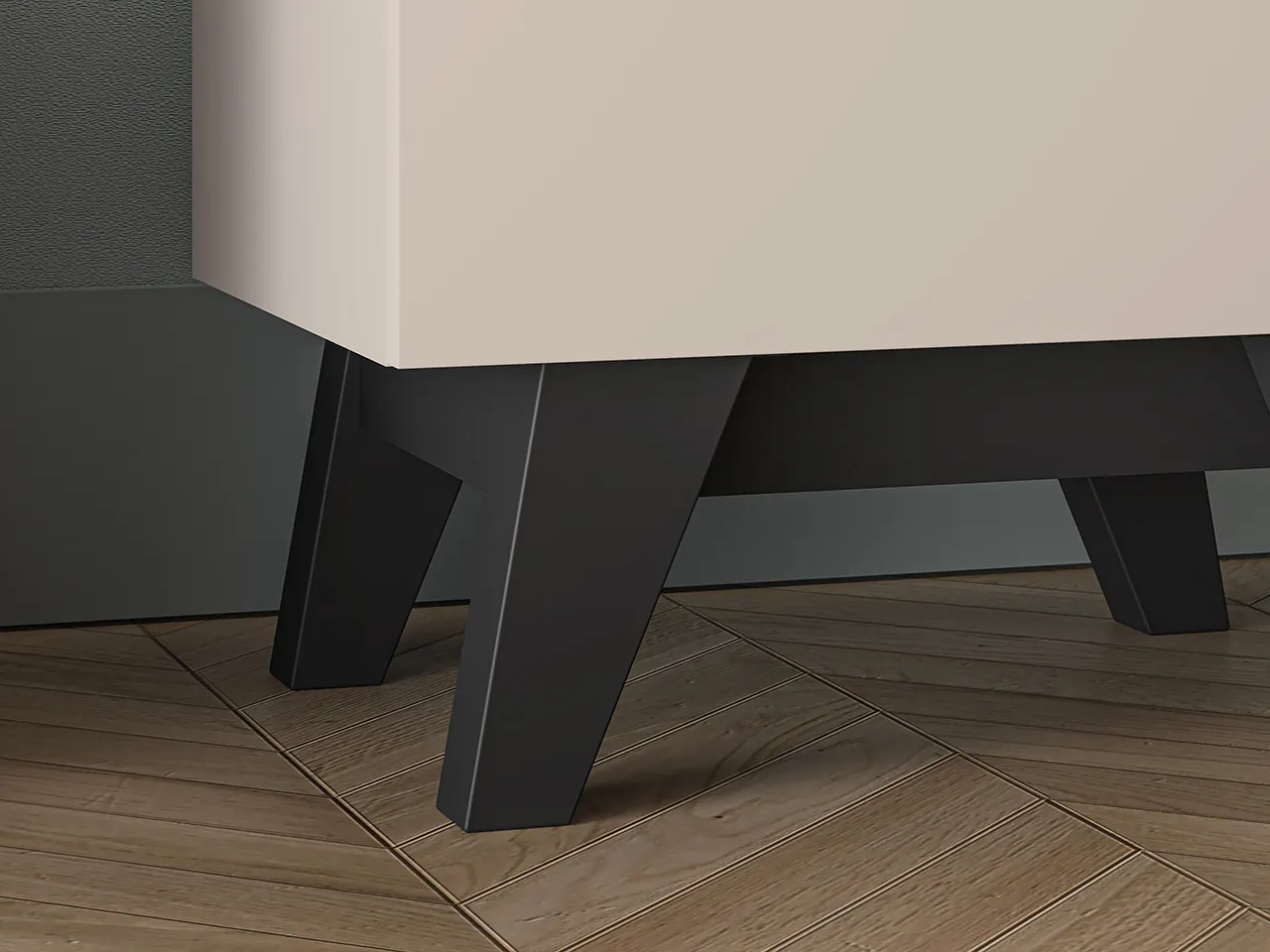 Szafka nocna z szufladą FRESHION 53x50 beżowo - czarna - 1FRES06-001