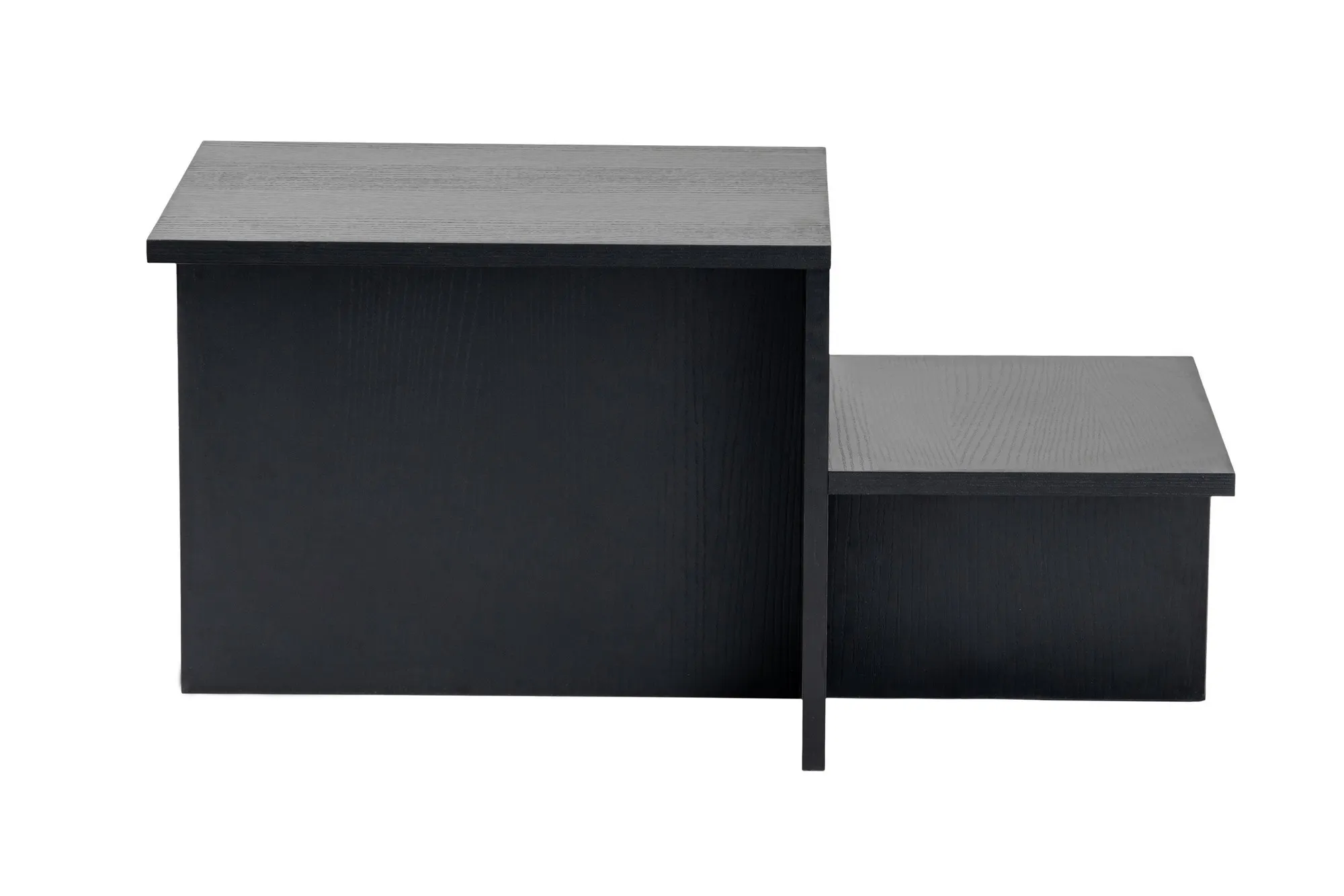 Stolik kawowy z boczną półką HARMONY 40x80 czarny