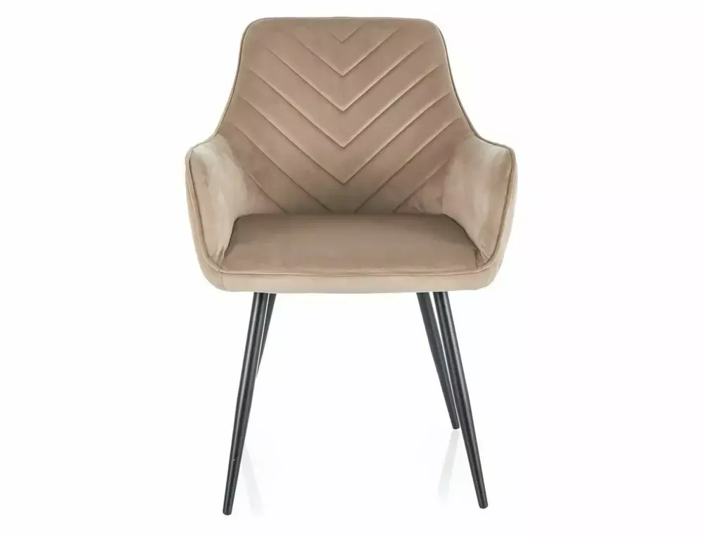 KRZESŁO FIG VELVET CZARNY STELAŻ/BEŻ BLUVEL 28 - FIGVCBE