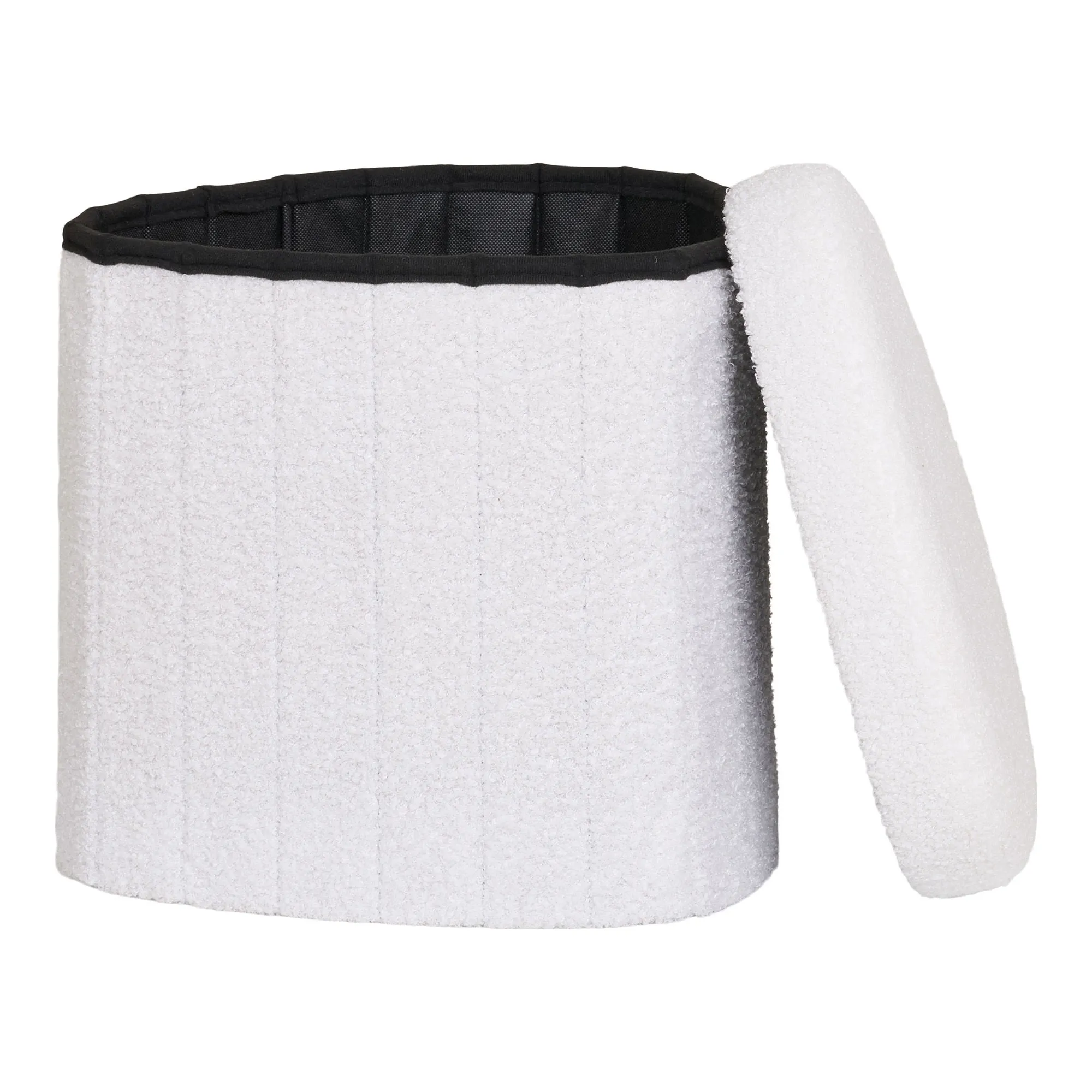 Pufa z pojemnikiem MEDFORD trójkąt 425x365 cm - biała - 1501235