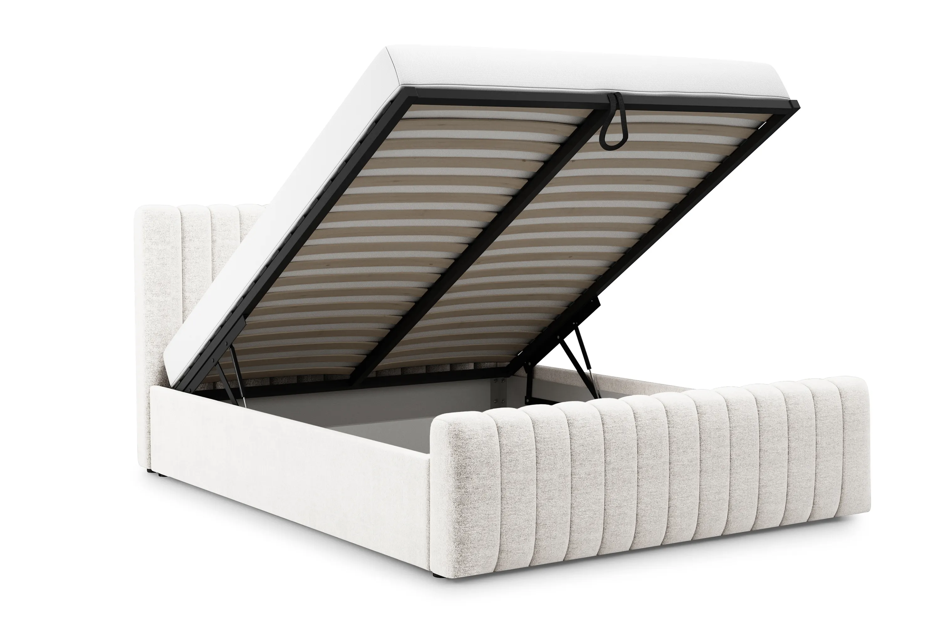 Łóżko Nicole z pojemnikiem / 140x200 / Raven 22 - jasny beż - B_158733