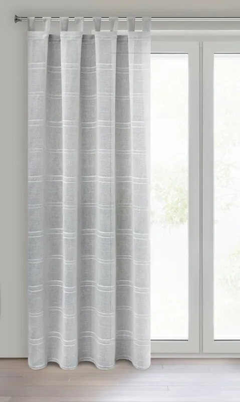 FIRANA GOTOWA ARCADIA NA SZELKACH 140 X 250 CM SREBRNY - EU_394439