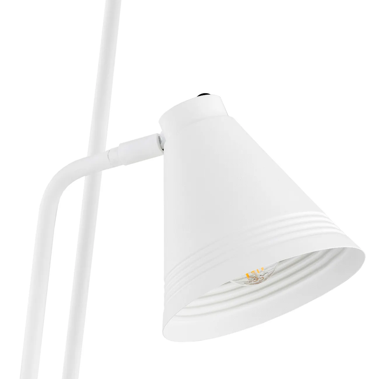 Lampa podłogowa AVALONE metalowa biała 168cm regulowana - 7076