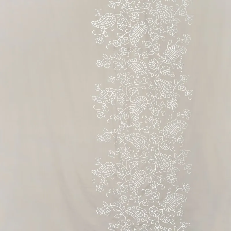 KOMPLET POŚCIELI SATYNOWEJ HAFT 220 X 200 CM BEŻOWY - EU_449108