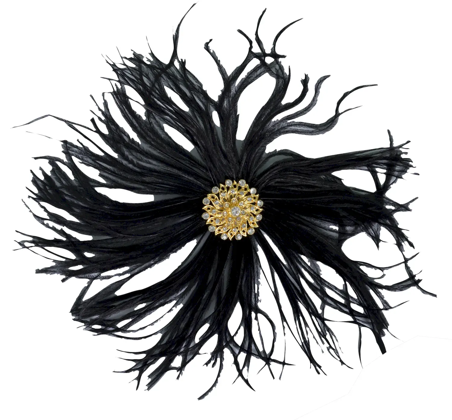 Zawieszka Z PIÓRKAMI czarna