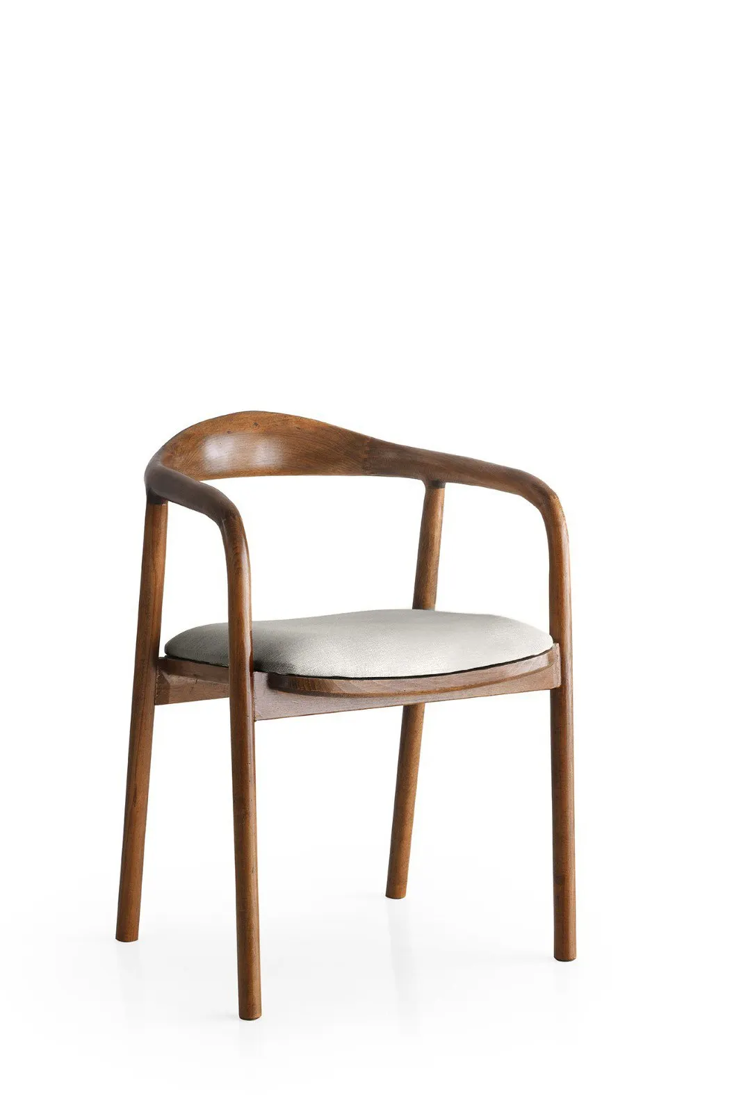 Krzesło drewniane z podłokietnikami PA - 027 orzech jasnoszary - ASI_974NMB1706