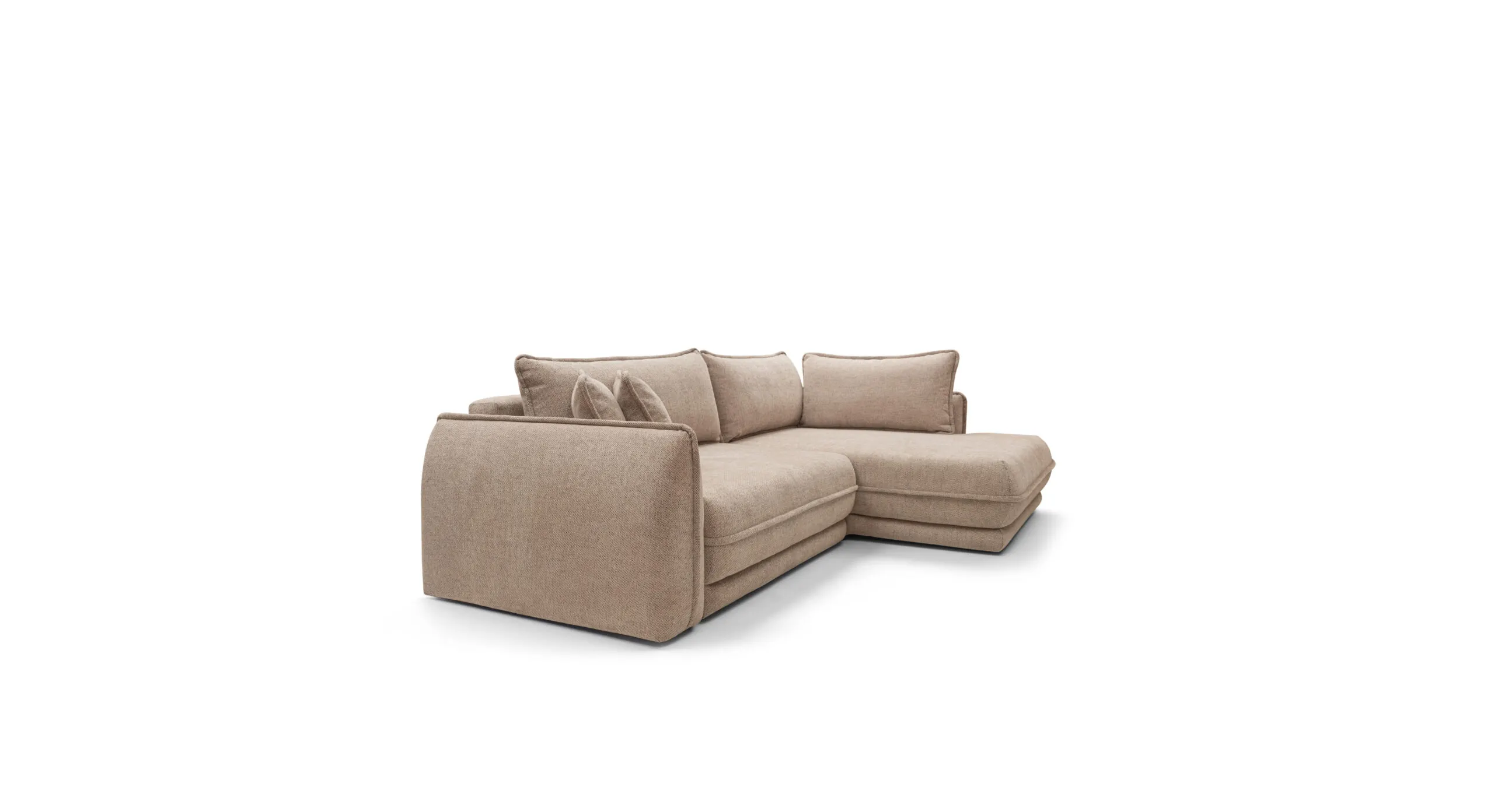 Narożnik z funkcją spania MOJAVE II prawostronny tkanina Modesto 493 - beżowy - MOJAVEII_NAR_MODESTO493_P