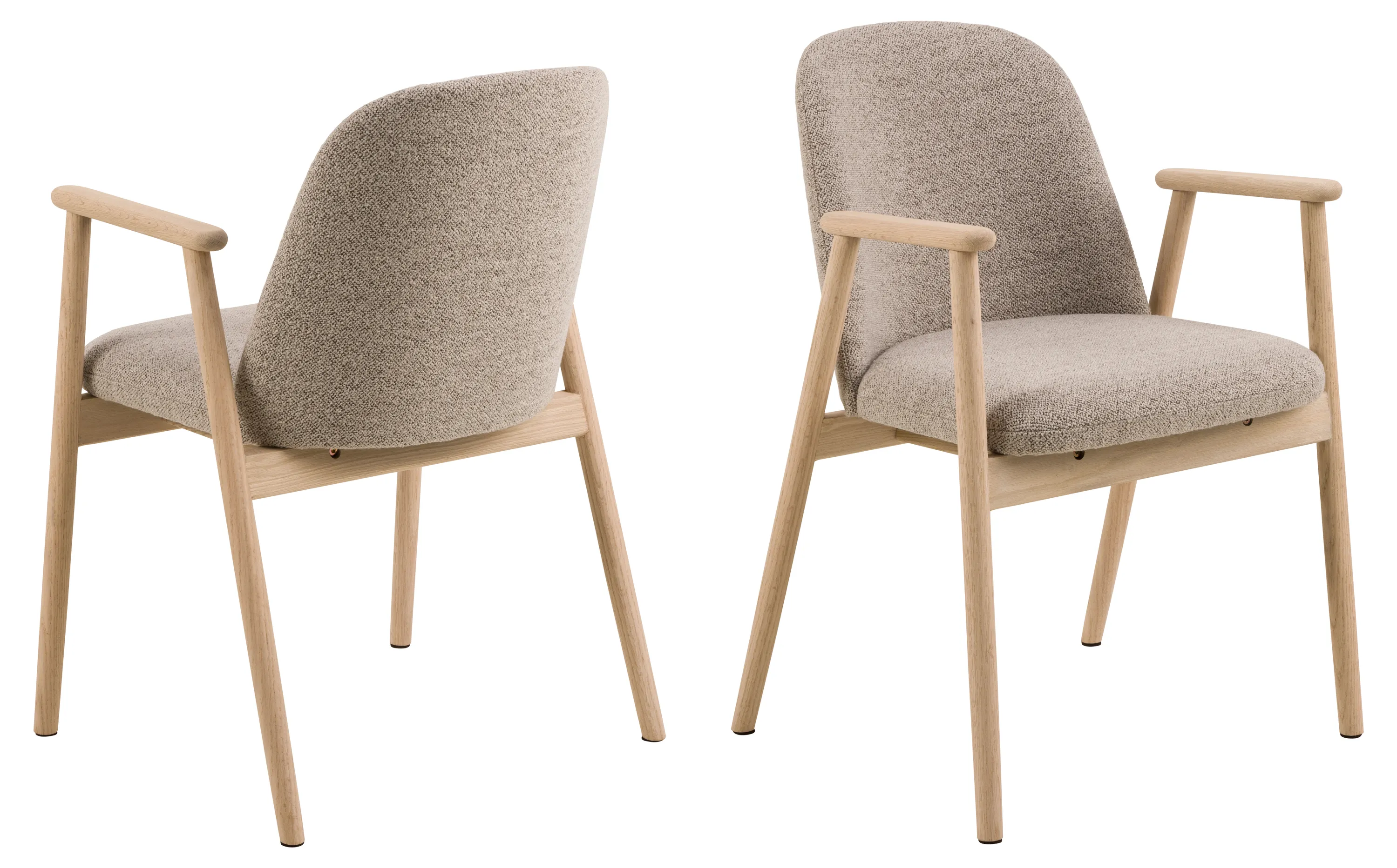 Krzesło drewniane LEO z podłokietnikami beżowe (2-set) Krzesło drewniane LEO z podłokietnikami beżowe (2-set)