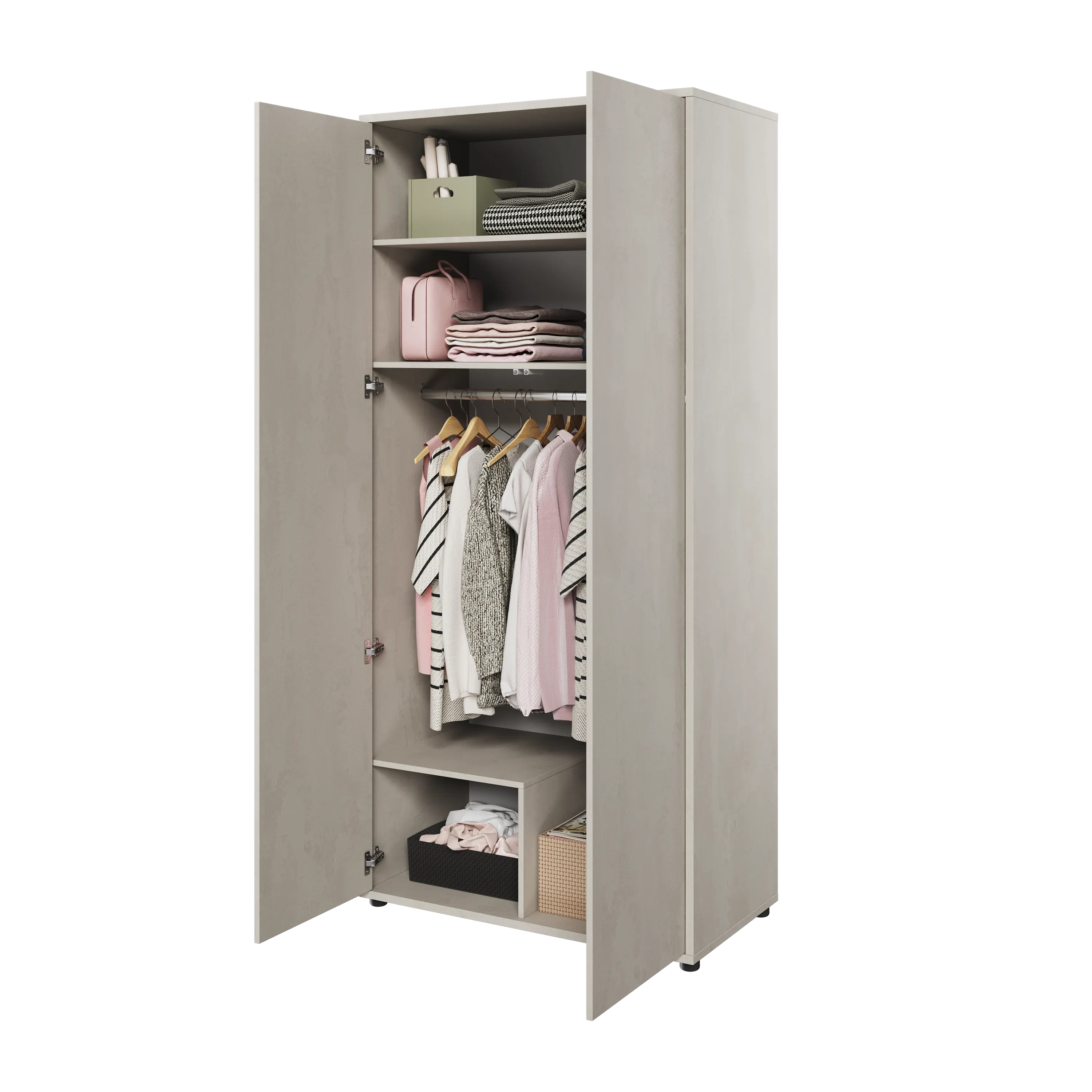 Szafa 2-drzwiowa Teen Flex TF-01 szara - TF1SF