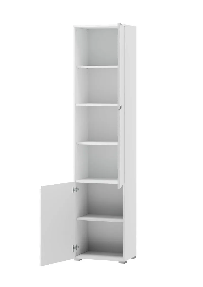 Szafka SELENE 13 jednodrzwiowa biały połysk 216x50x35cm - TH-100-0358