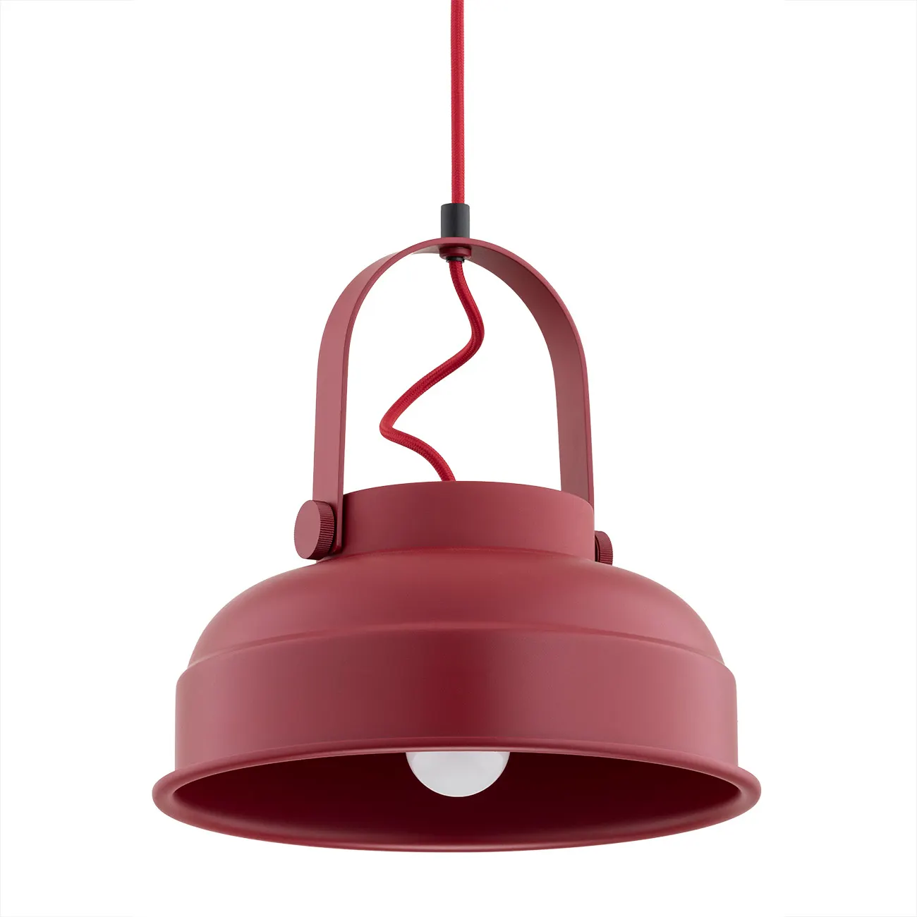 Lampa wisząca DAKOTA metalowa czerwona 109x29cm - 8286