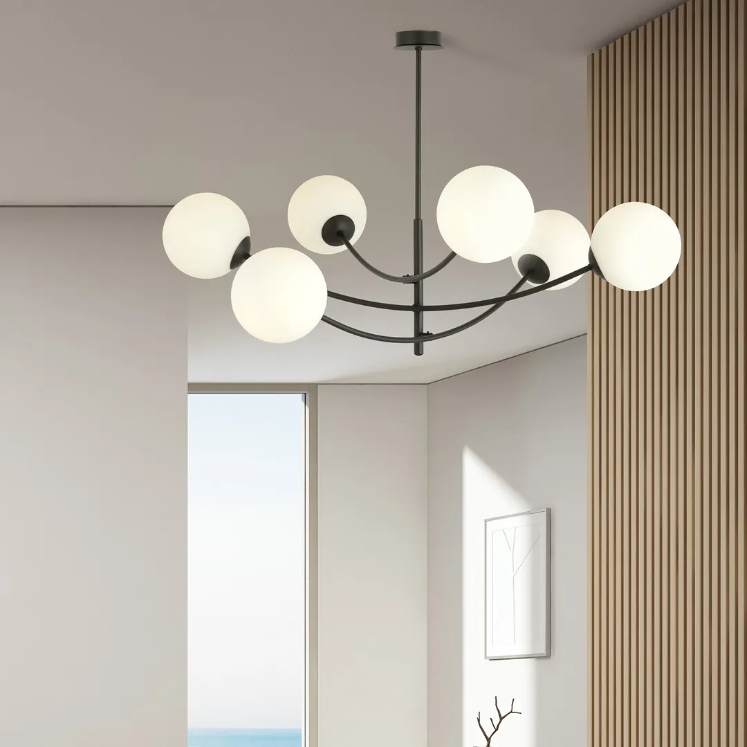 Lampa sufitowa HUNTER 6 czarny biały — zdjęcie 4