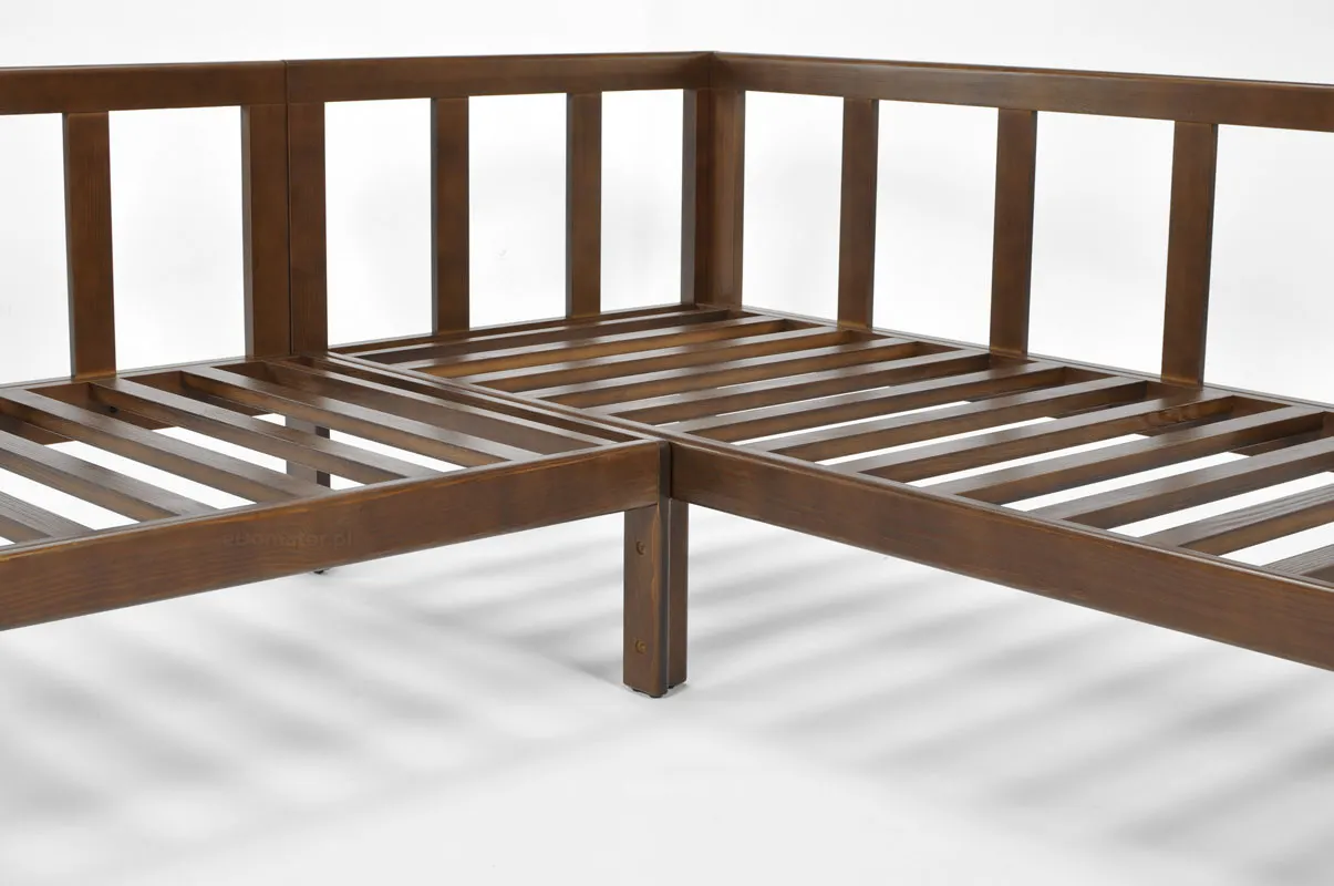 Narożnik ogrodowy EDEN 5-osobowy, brązowy, beżowy - FE5906948124998