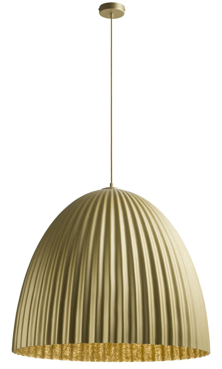 Lampa wisząca TELMA L złota ryflowana