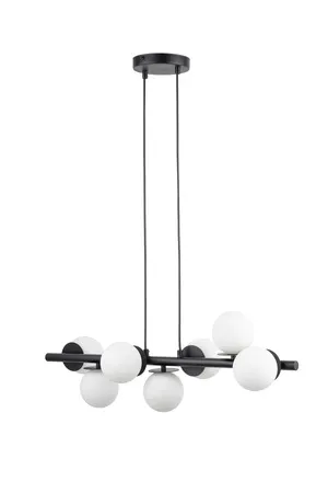 Lampa wisząca AVOLA 7 biało-czarna