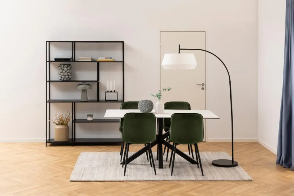 Krzesło tapicerowane IMONA Oliwkowy, Czarny ( zestaw 4 sztuk ) - 0000091633