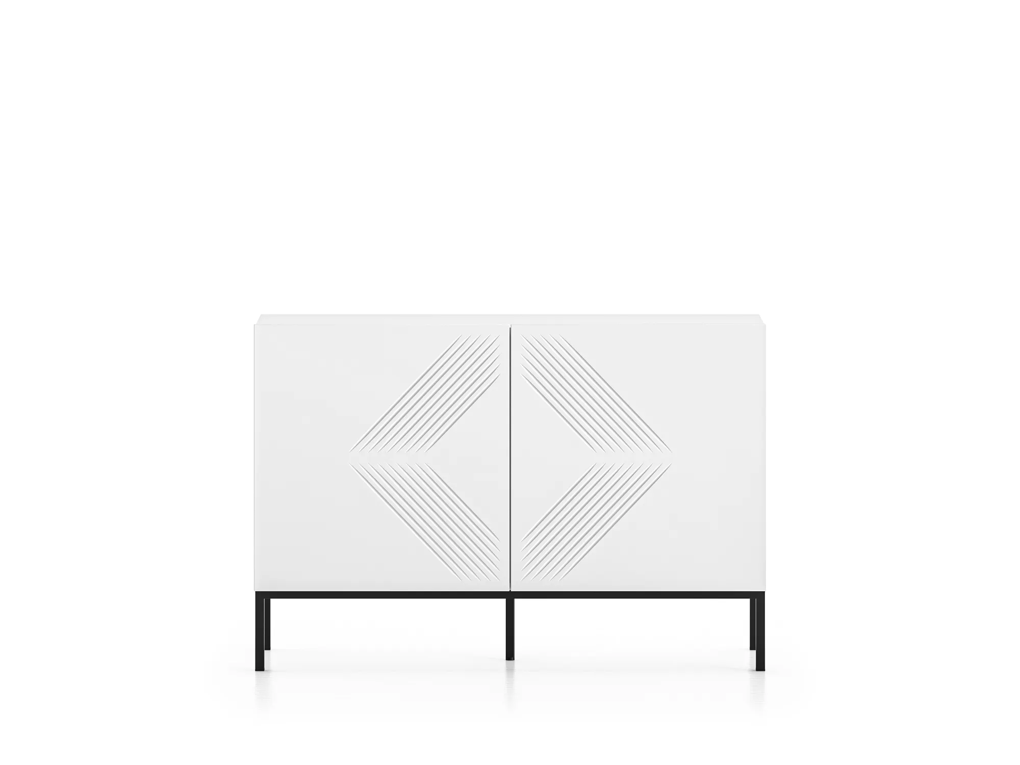 Komoda 2-drzwiowa CLEARING 03 biały alpejski, podstawa-czarny - 1CLEA03-001-01