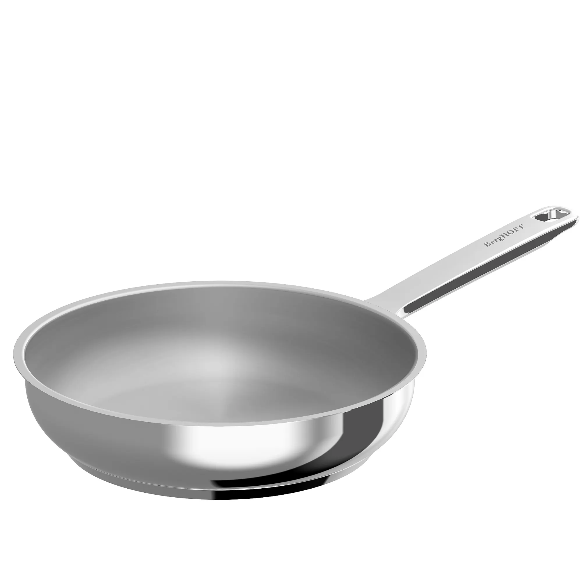 image patelnia, stalowa, niespiekająca, płaska forma, uchwyt metalowy