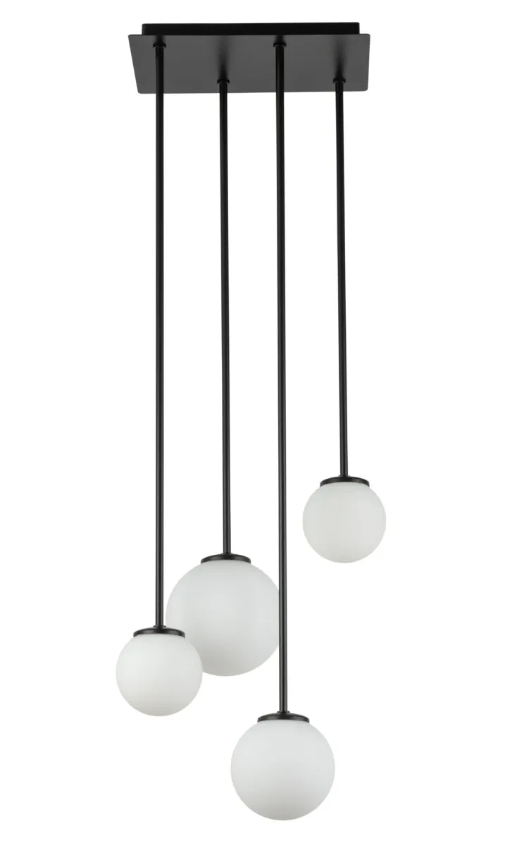 Lampa wisząca TULIA 4 biało-czarna