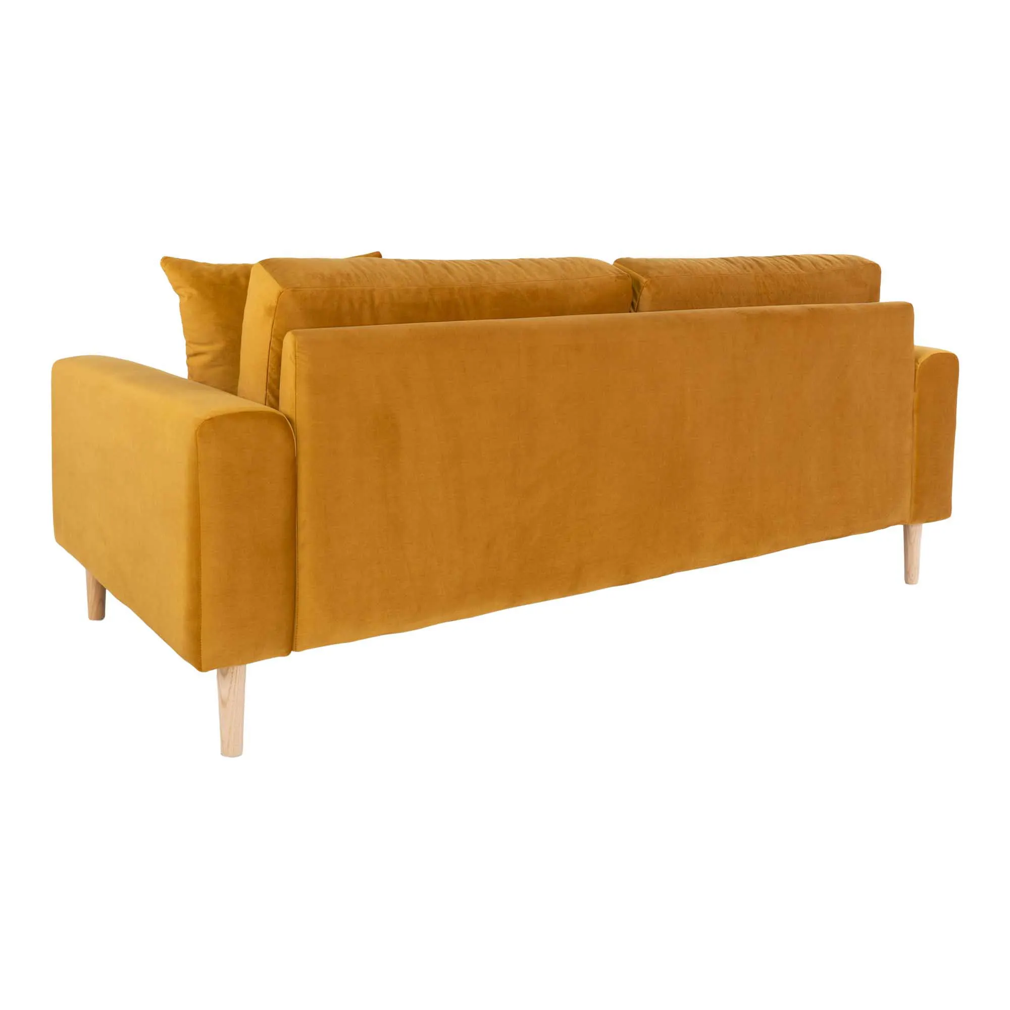 Sofa wypoczynkowa LIDO 2,5-osobowa 180 cm - musztardowy, naturalny - 1301434