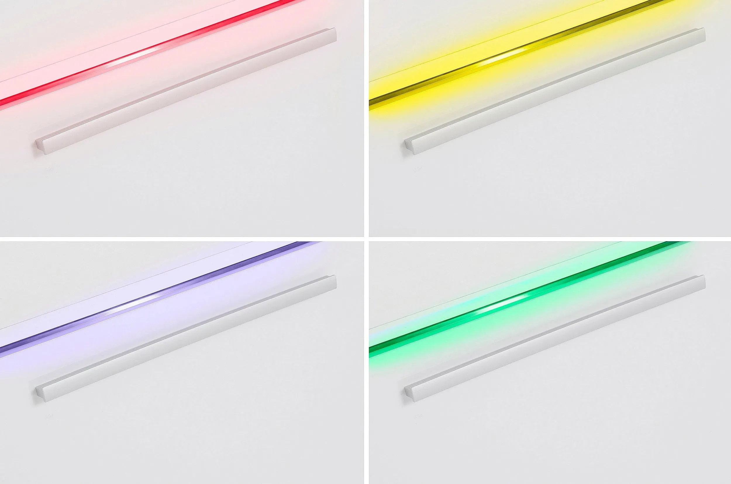 Meblościanka AMBER 9 biały połysk 2x witryna+szafka RTV - WYP22971009