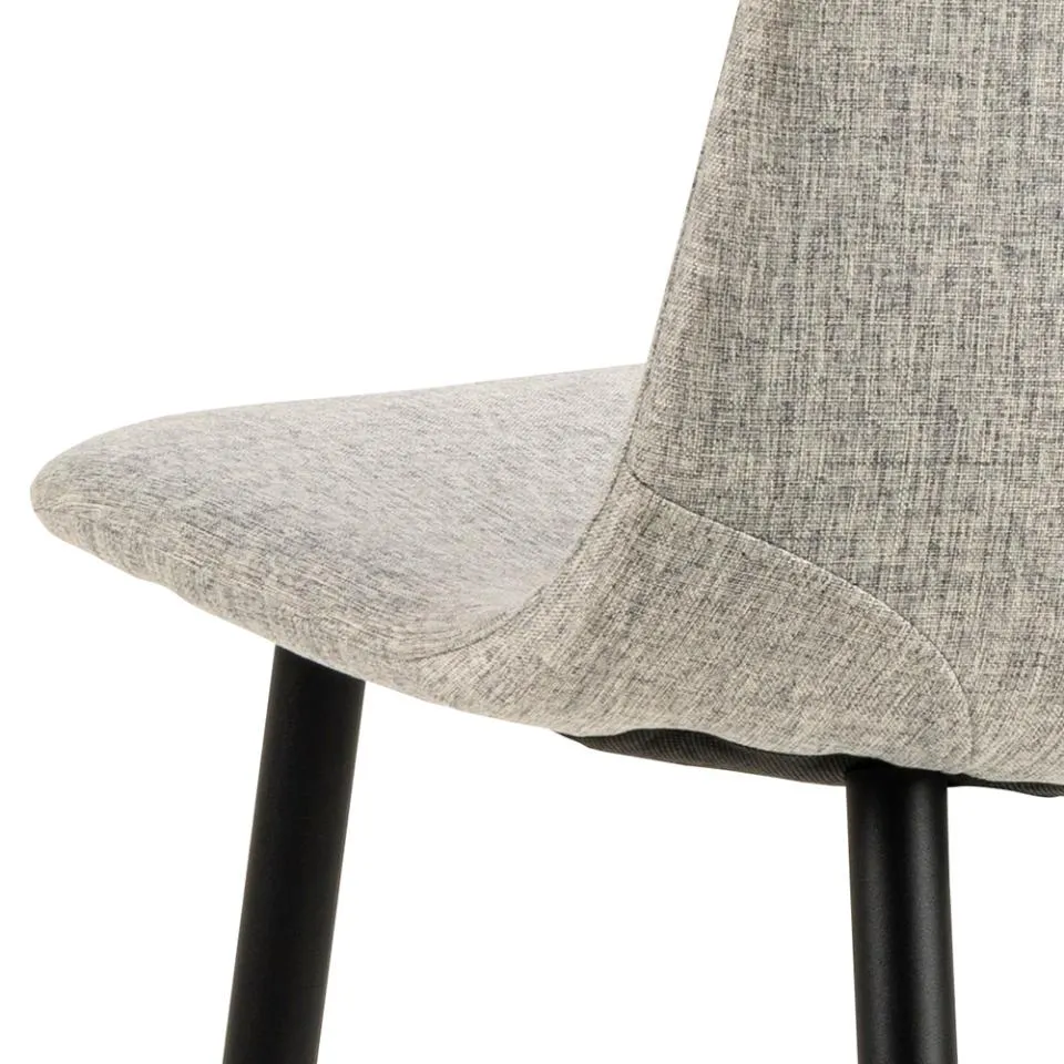 Krzesło tapicerowane Aruba Jasnoszary, Czarny ( zestaw 4 sztuk ) - 0000102084