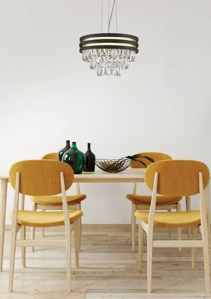 NAICA LAMPA WISZĄCA ZŁOTA&CZARNA/złoty&czarny - 003064-020087